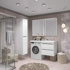 Opadiris Мебель для ванной Фреш 120 R под стиральную машину подвесная белая – фотография-3